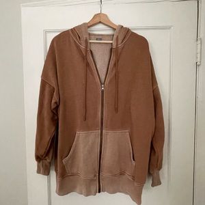 Aerie M faded pink zip up jacket